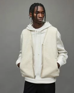 New 🎉 Marsh Reversible Sherpa Vest Fawn Beige 🔔