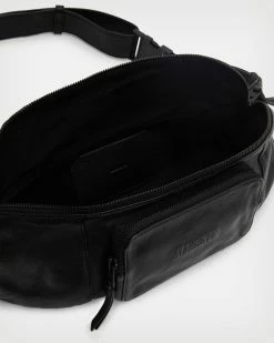 Deals ✨ Oppose Leather Bum Bag Black 😀 -Cheap Women's Dresses Store MB511W 5 3