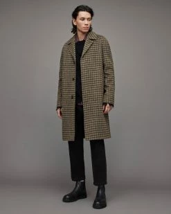 Best deal 🔔 Drumm Checked 🧥 Coat Brown 🧨 -Cheap Women's Dresses Store MC037X 6 3