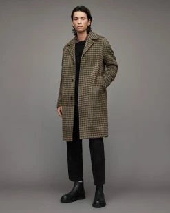 Best deal 🔔 Drumm Checked 🧥 Coat Brown 🧨 -Cheap Women's Dresses Store MC037X 6 4