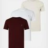Flash Sale 👏 Brace Brushed Cotton 3 Pack T-Shirts MAROON/WINTER/OPT ⭐