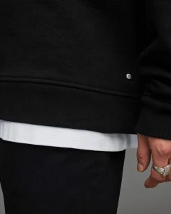 New ✔️ Jaxon Half Zip Polo Sweatshirt Washed Black ⭐ -Cheap Women's Dresses Store MF048X 162 5