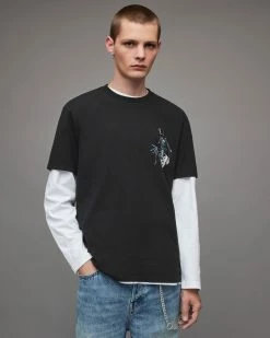 Coupon 😀 Gambler Crew T-Shirt Washed Black 👏