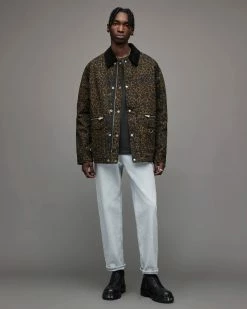 Deals 🎉 Vanian Leopard Print Reversible Jacket STALKER LEPRD/BLK ✔️ -Cheap Women's Dresses Store MJ039X 7831 3