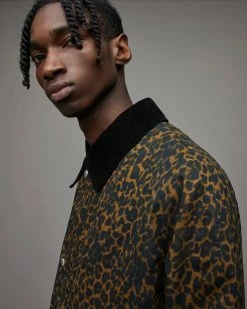 Deals 🎉 Vanian Leopard Print Reversible Jacket STALKER LEPRD/BLK ✔️ -Cheap Women's Dresses Store MJ039X 7831 5