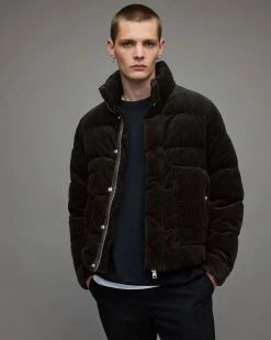 New 🥰 Hogan Corduroy Quilted Jacket Carbon Black 😉