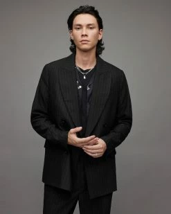 Best reviews of 🧨 Blues Pinstriped Blazer Pinstripe Black Brown 😍 -Cheap Women's Dresses Store MJ068X 7989 6