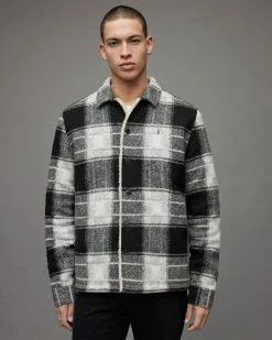 Outlet 👏 Litho Checked Jacket Ecru/Black 💯 -Cheap Women's Dresses Store MJ099X 1493 5