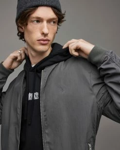 Best Pirce 🌟 Bassett Ramskull Bomber Jacket Dark Grey 🎁 -Cheap Women's Dresses Store MJ125X 584 5