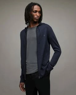 Discount 🔥 Mode Merino Zip Hoodie Deep Blue Marl ⭐