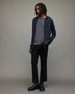 Discount 🔥 Mode Merino Zip Hoodie Deep Blue Marl ⭐ -Cheap Women's Dresses Store MK151X 8043 3