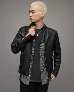 Wholesale ⭐ Cora Leather Jacket Jet Black 🔔 -Cheap Women's Dresses Store ML014P 451 5