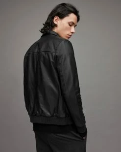 Deals 🤩 Hart Leather Aviator Jacket Black ❤️ -Cheap Women's Dresses Store ML015X 5 6