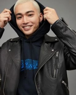 Brand new 😉 Allen Leather Biker Jacket Black 🥰 -Cheap Women's Dresses Store ML045X 5 2