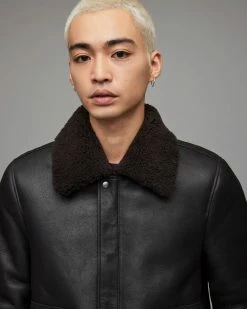 Hot Sale 🎁 Nolan Shearling Jacket Black 🥰 -Cheap Women's Dresses Store ML058X 5 5