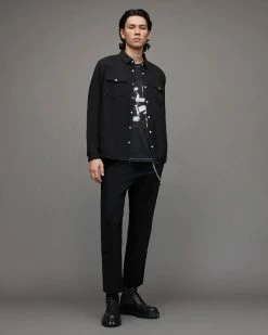 Outlet 🥰 Ludlow Denim 👚 Shirt Jet Black 🛒 -Cheap Women's Dresses Store MR017X 451 3