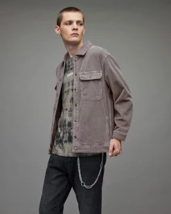 Promo 😍 Castleford Corduroy Overshirt Gargoyle Grey ✨ -Cheap Women's Dresses Store MR018V 6747 4