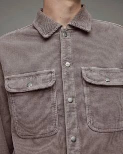 Promo 😍 Castleford Corduroy Overshirt Gargoyle Grey ✨ -Cheap Women's Dresses Store MR018V 6747 5