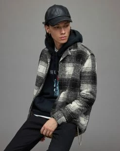 Best deal 🤩 Tremont Checked Overshirt Ecru 😀 -Cheap Women's Dresses Store MS011X 35 4