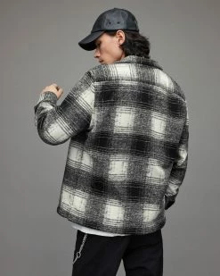 Best deal 🤩 Tremont Checked Overshirt Ecru 😀 -Cheap Women's Dresses Store MS011X 35 6