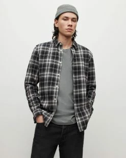 Top 10 ⭐ Vilotta Checked 👕 Shirt Black 😀 -Cheap Women's Dresses Store MS036Y 5 4