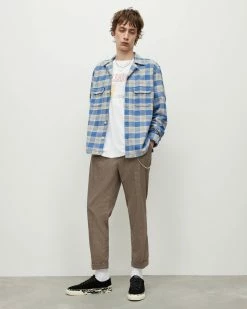 Hot Sale 👍 My Way Checked 👚 Shirt Blue 🔔 -Cheap Women's Dresses Store MS054Y 8 3