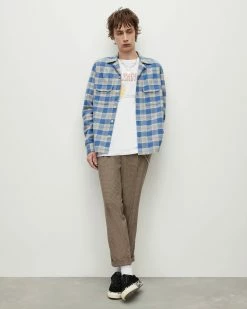 Hot Sale 👍 My Way Checked 👚 Shirt Blue 🔔 -Cheap Women's Dresses Store MS054Y 8 4