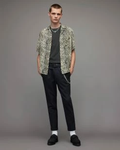 Outlet 🛒 Reptilia Snake 👕 Shirt Light Grey ⭐ -Cheap Women's Dresses Store MS063X 103 3