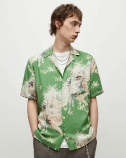 Deals 🌟 Timor Floral 👚 Shirt Basil Green 🎁