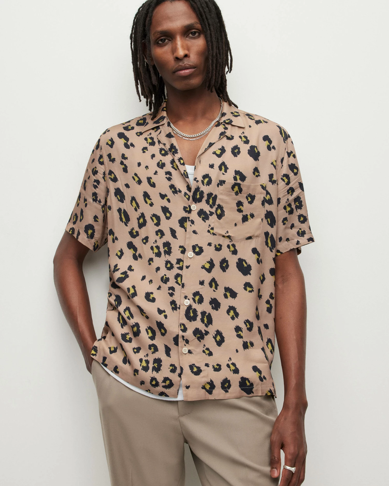 New π Manado Leopard Print π Shirt Beige π 1 New π Manado Leopard Print π Shirt Beige π