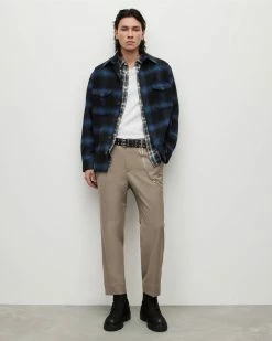 Hot Sale 🛒 Rotation Checked Overshirt Dark Ink 🛒 -Cheap Women's Dresses Store MS152X 2310 4