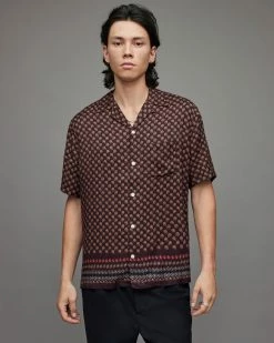 Deals 😀 Ignis Paisley 👕 Shirt Beaujolas Red 🧨