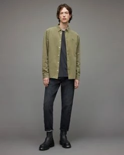 Budget 💯 Birchwood Ramskull Corduroy 👕 Shirt Dusty Olive Green 🧨 -Cheap Women's Dresses Store MS200X 6907 3