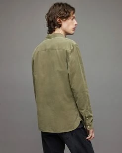 Budget 💯 Birchwood Ramskull Corduroy 👕 Shirt Dusty Olive Green 🧨 -Cheap Women's Dresses Store MS200X 6907 6