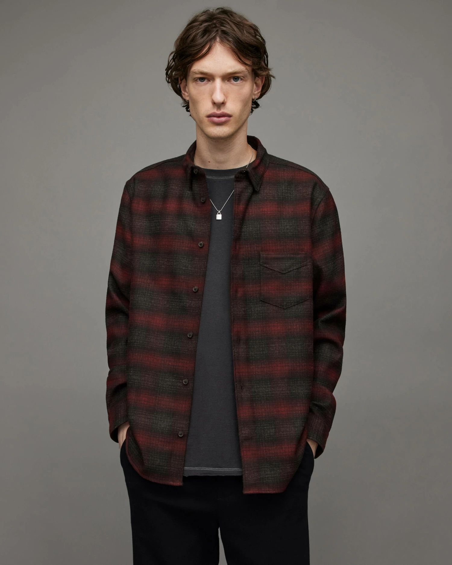 Outlet π Newhalen Check π Shirt Black/Red β 4 Outlet π Newhalen Check π Shirt Black/Red β - Image 4