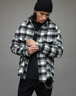 Best Pirce π Asbury Checked Overshirt Black/Ecru π§¨