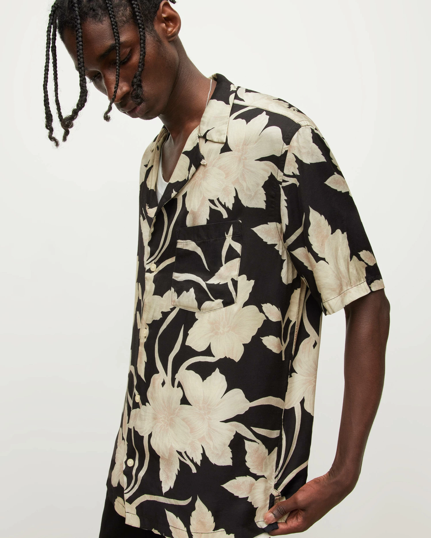 Cheapest π₯ Giardino Floral π Shirt Jet Black π₯ 5 Cheapest π₯ Giardino Floral π Shirt Jet Black π₯ - Image 5