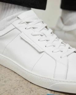 Best Sale 🔥 Sheer Low Top Leather Trainers White ⌛ -Cheap Women's Dresses Store MZ039Z 10 4