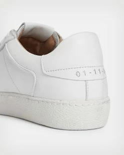 Best Sale 🔥 Sheer Low Top Leather Trainers White ⌛ -Cheap Women's Dresses Store MZ039Z 10 6