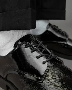 Best Pirce 🛒 Apollo Patent Leather Derby 👟 Shoes Black 😀 -Cheap Women's Dresses Store MZ563X 5 4