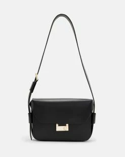 Discount ✨ Etienne Leather Shoulder Bag Black ⌛