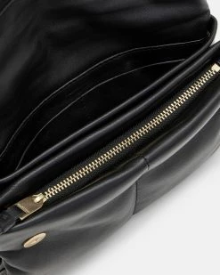 Coupon 👏 Ezra Leather Quilted Crossbody Bag Black 👍 -Cheap Women's Dresses Store WB524Y 5 3