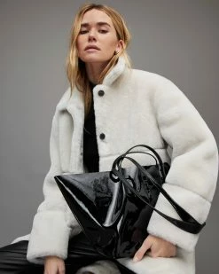 Coupon 🔥 Odette East West Leather Tote Bag Black 🥰