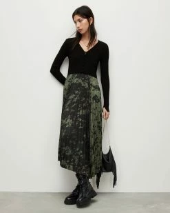 New 😍 Leowa Gia 2-In-1 👗 Dress Black/Khaki ✔️