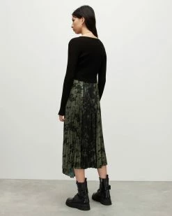 New 😍 Leowa Gia 2-In-1 👗 Dress Black/Khaki ✔️ -Cheap Women's Dresses Store WD020Y 832 6