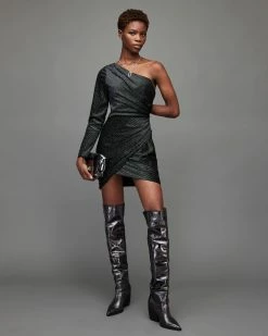 Outlet 😀 Ezra Sparkle Mini 👗 Dress Black 🛒 -Cheap Women's Dresses Store WD167X 5 4