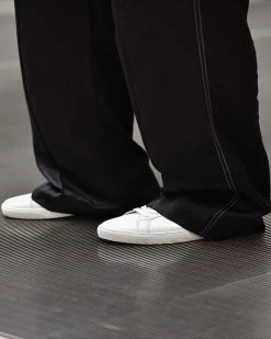 Cheap 👏 Sheer Leather Low Top Trainers White ✨ -Cheap Women's Dresses Store WF081V 10 4