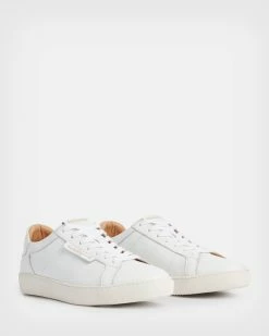 Cheap 👏 Sheer Leather Low Top Trainers White ✨ -Cheap Women's Dresses Store WF081V 10 5