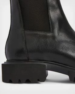 Promo 🔥 Hallie Leather 🥾 Boots Black 👍 -Cheap Women's Dresses Store WF090Y 5 5