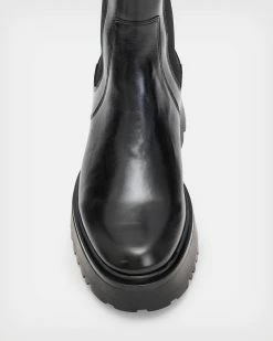 Buy 🛒 Amber Leather 🥾 Boots Black 🛒 -Cheap Women's Dresses Store WF582X 5 3